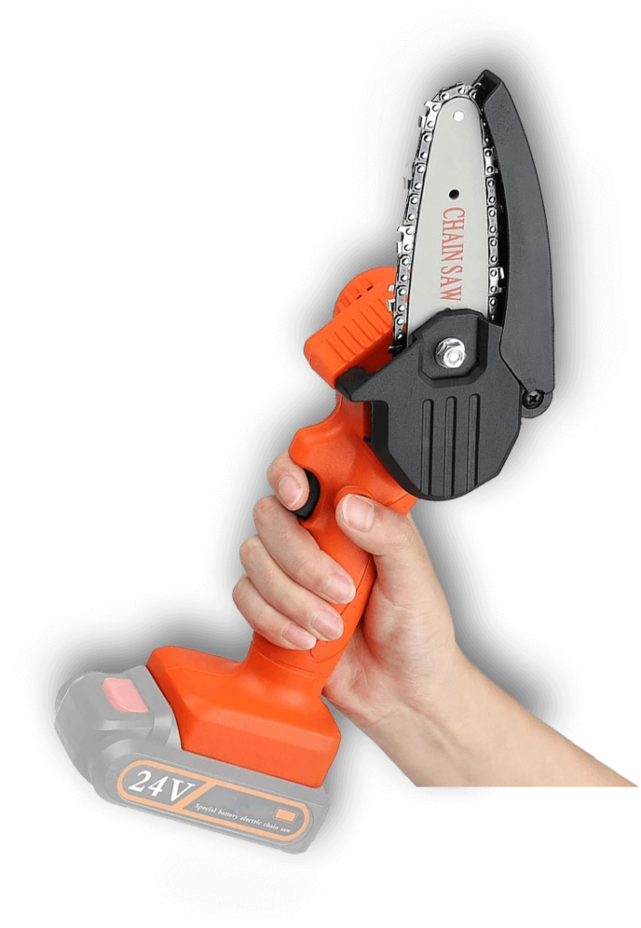 Wood Ranger Mini Chainsaw Cordless 4 Inch - 2025 Upgraded, Portable Electric Chain Saw For Yard, Garden, Tree Trimming (2 Battery)